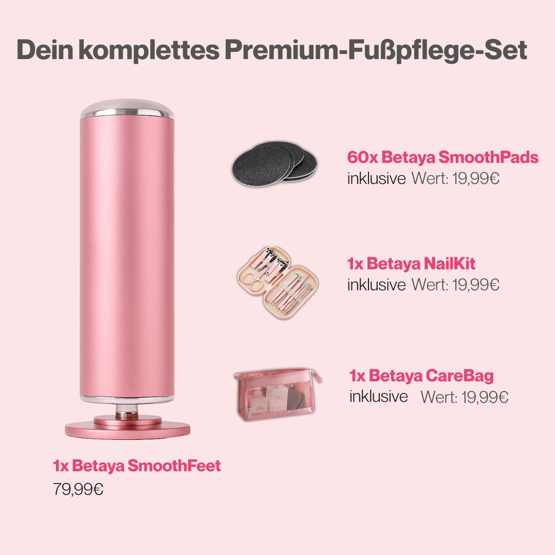 Betaya SmoothFeet - Premium Hornhautenferner-Set